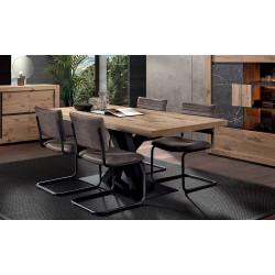 Ascha - Table de séjour pieds croisés 